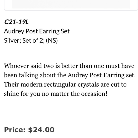 BNIB - Audrey Post Silver Earring Set - Picture 3 of 6